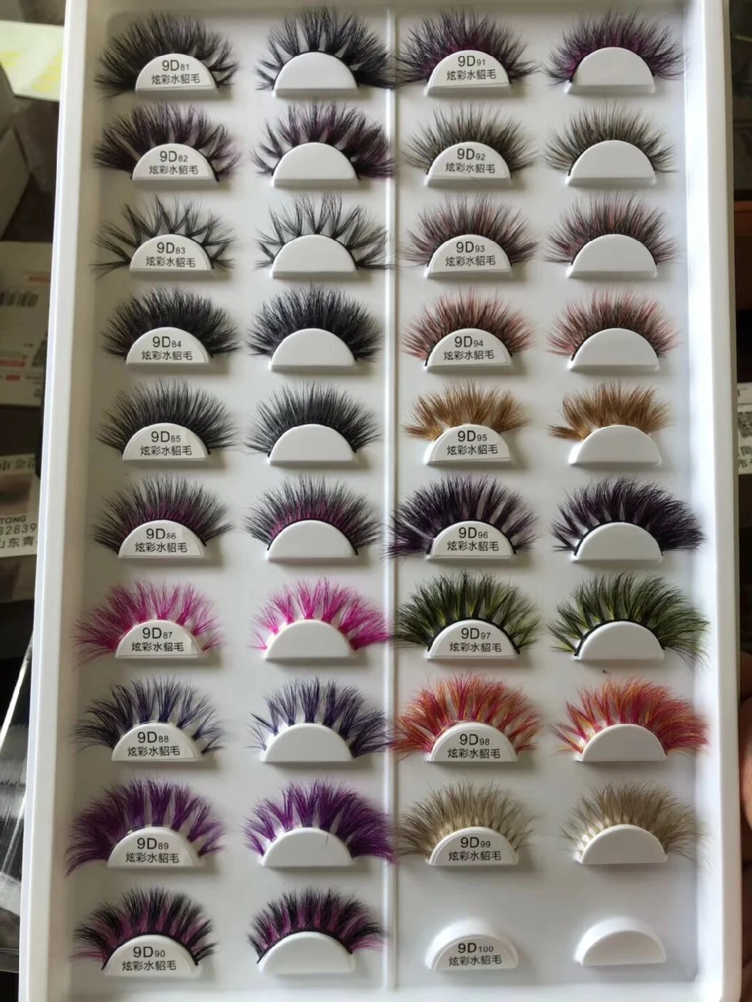 Eyelash Vendor 3D Handmade Colorful Mink Lashes 100% Real Mink Rainbow Color Lash Mink Colored Eyelashes