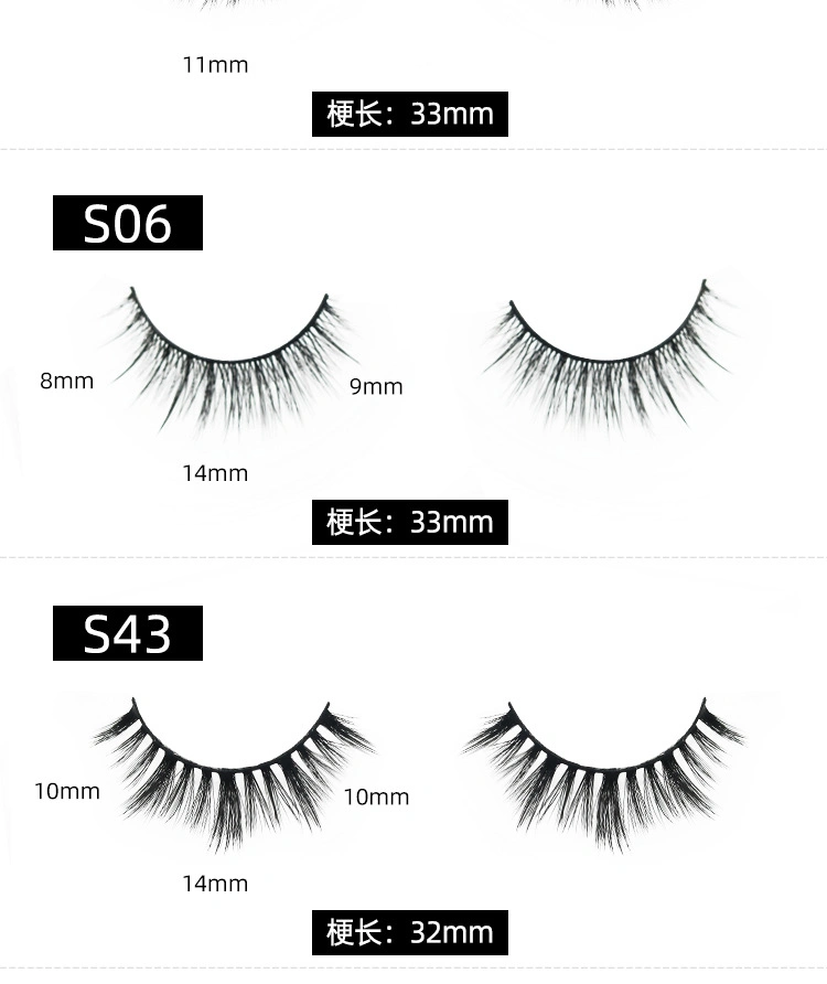 Factory Wholesale Handmade 5D Nature Set Thick Eyelashes 5 Pairs Synthetic Fiber False Eyelashes