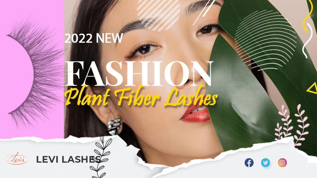 New Environmentally Friendly Plant Fiber Eyelashes 100% Cruelty Free Vegan 3D Eyelash Private Label Faux Mink Eyelashes