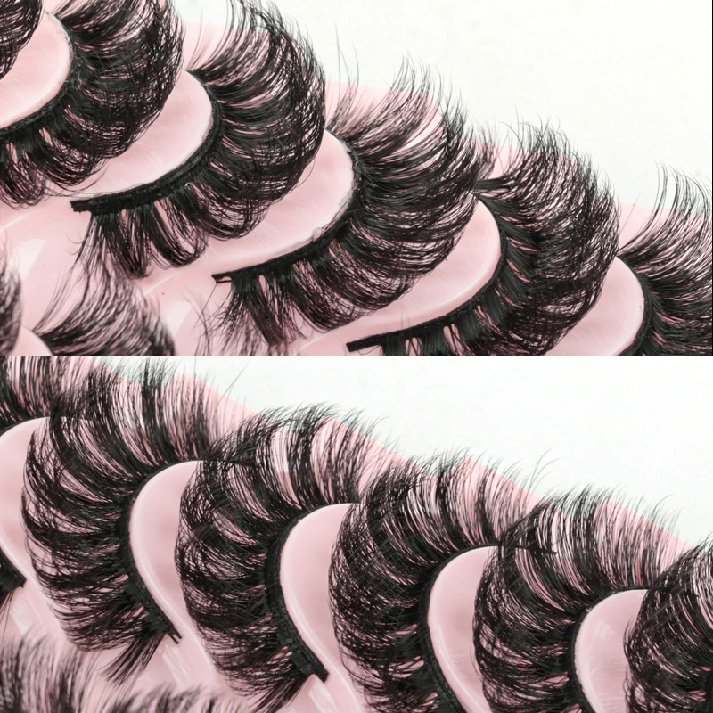 Wholesale False Lashes Handmade Vegan 3D 5D Silk Lashes Faux Mink Eyelashes