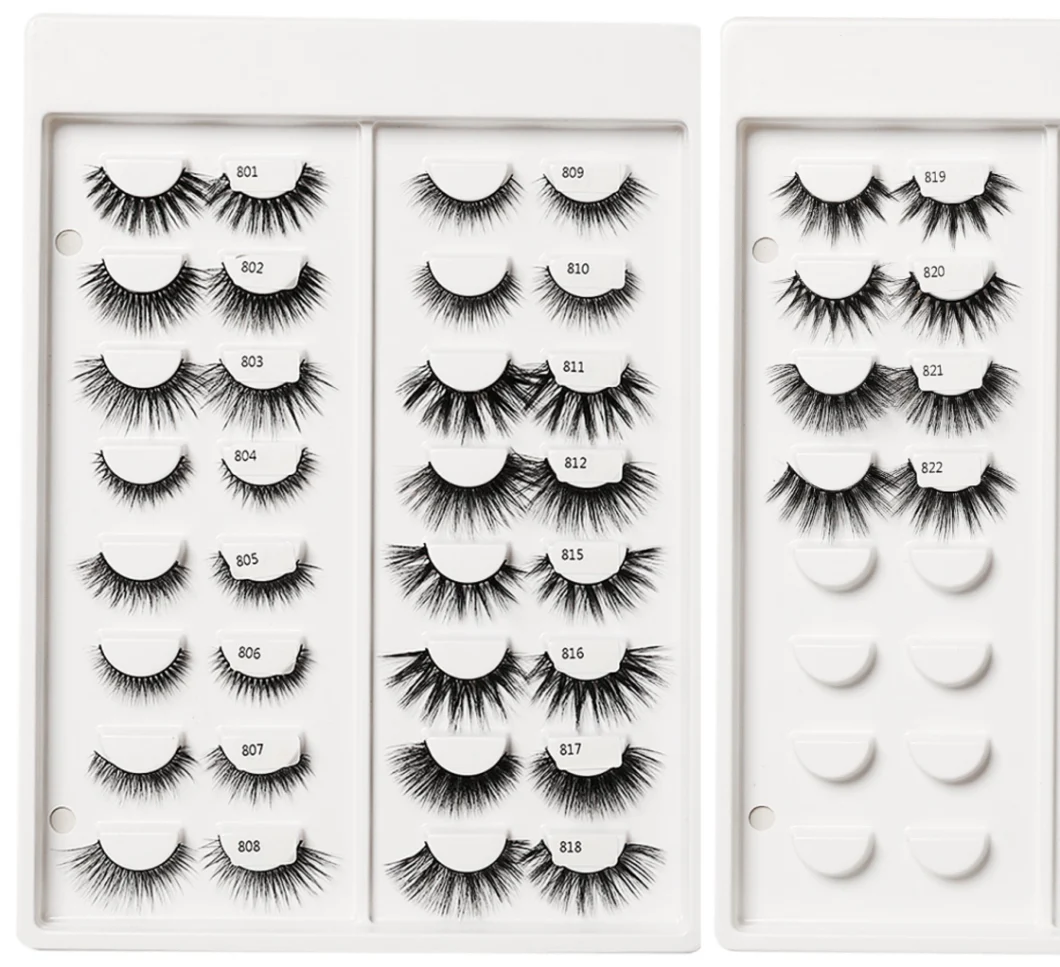 Free Sample 3D Vegan 15mm Silk False Eyelashes with Private Label Cases, Black Cottton Band