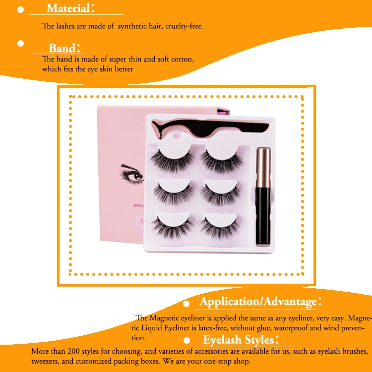 Luxury Make up Tool Series Magnetic Chemical Fiber Eyelash