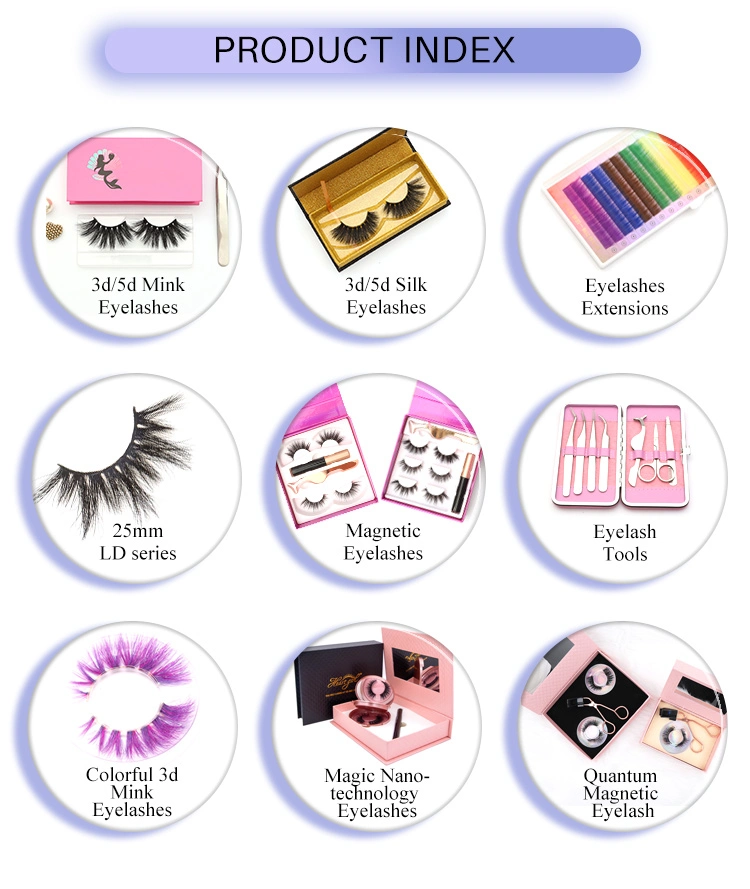 Private Label Colored Mink Eyelash 3D Colorful Mink Eyelash