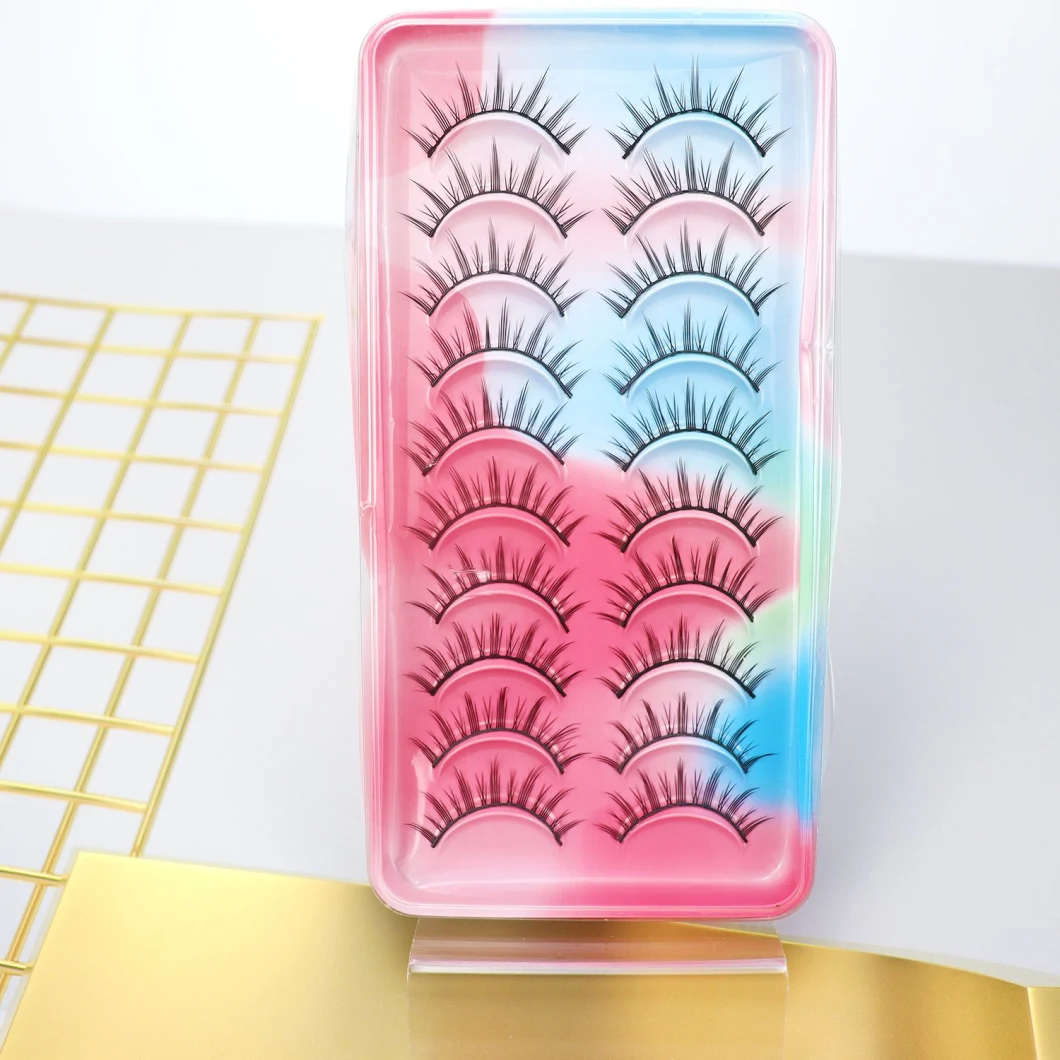 Deep Curl Strip Eyelashes Russian Eyelash D Curl 20 mm Synthetic Strip Falselashes Vendor Russian Volume Lashes