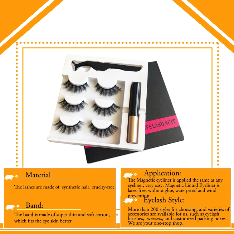 Luxury Make up Tool Series Magnetic Chemical Fiber Eyelash