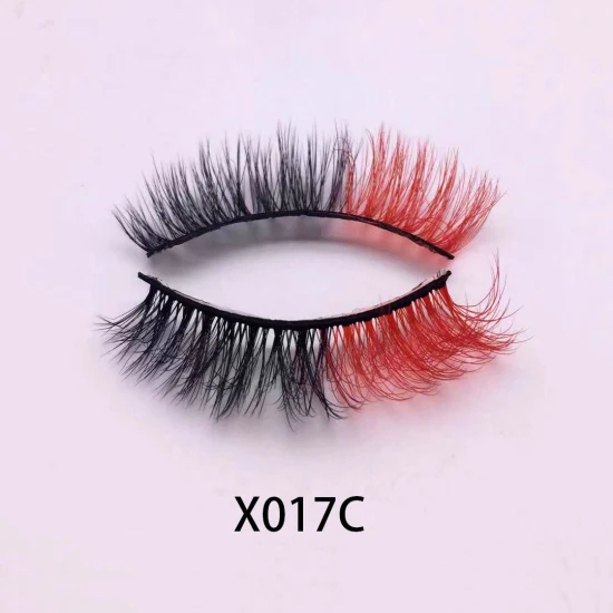 Wholesale 3D Mink Strips Eyelashes Colored Winged Faux Mink Eyelashes