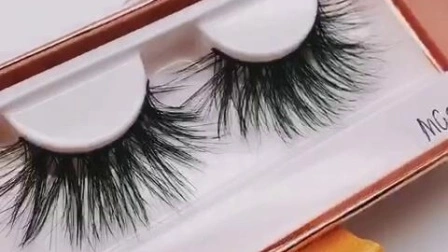 Wholesale Price Colored Lashes Mink Eyelash False Eyelashes with Pull out Packaging Box