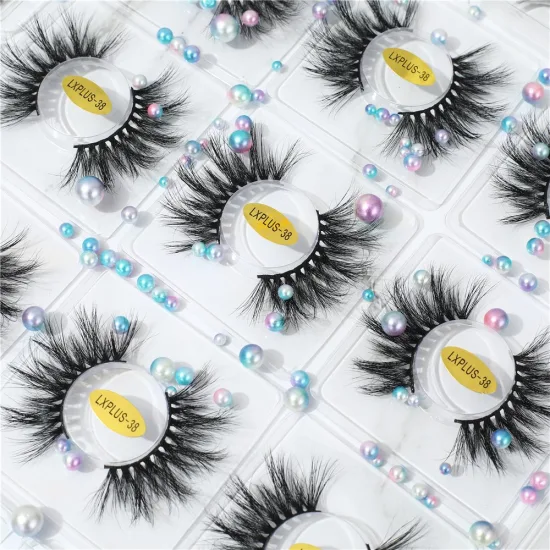 Vegan Faux Mink Eyelashes Synthetic Hair 3D Faux Lashes and Cruty Free 25mm Faux Mink Lashes for Beauty Eye Makeup