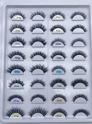 Private Label Custom Packaging 3D Vegan Mink Lashes 100% Plant Fiber False Eyelash