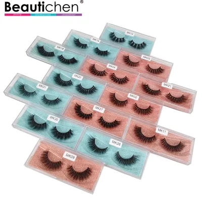 Beautichen 100% Vegan Cruelty Free Dramatic Korea PBT Fiber False Lashes 100% Handmade 3D Mink Faux Eyelashes