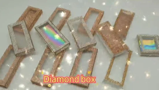 Bling Lashbox Diamond Wholesale Price 2021 New Arrival Diamond Case Custom Packaging 3D Mink Lashes