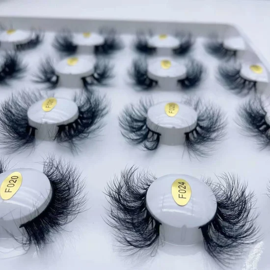 Beauty Eyelashes Makeup Lashes Cosmetic 25mm 3D Individual Eyelash Extension Human Hair Mink Eyelashes with Free Box